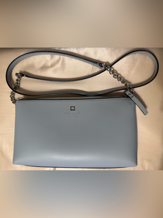 kate spade Handbags - Kate Spade Powder Blue Leather Crossbody Bag with Chain Strap